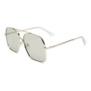 Le Specs Civelle Sunglasses | Bright Silver Clear