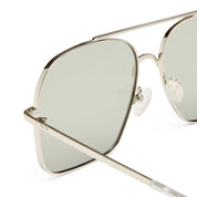 Le Specs Civelle Sunglasses | Bright Silver Clear