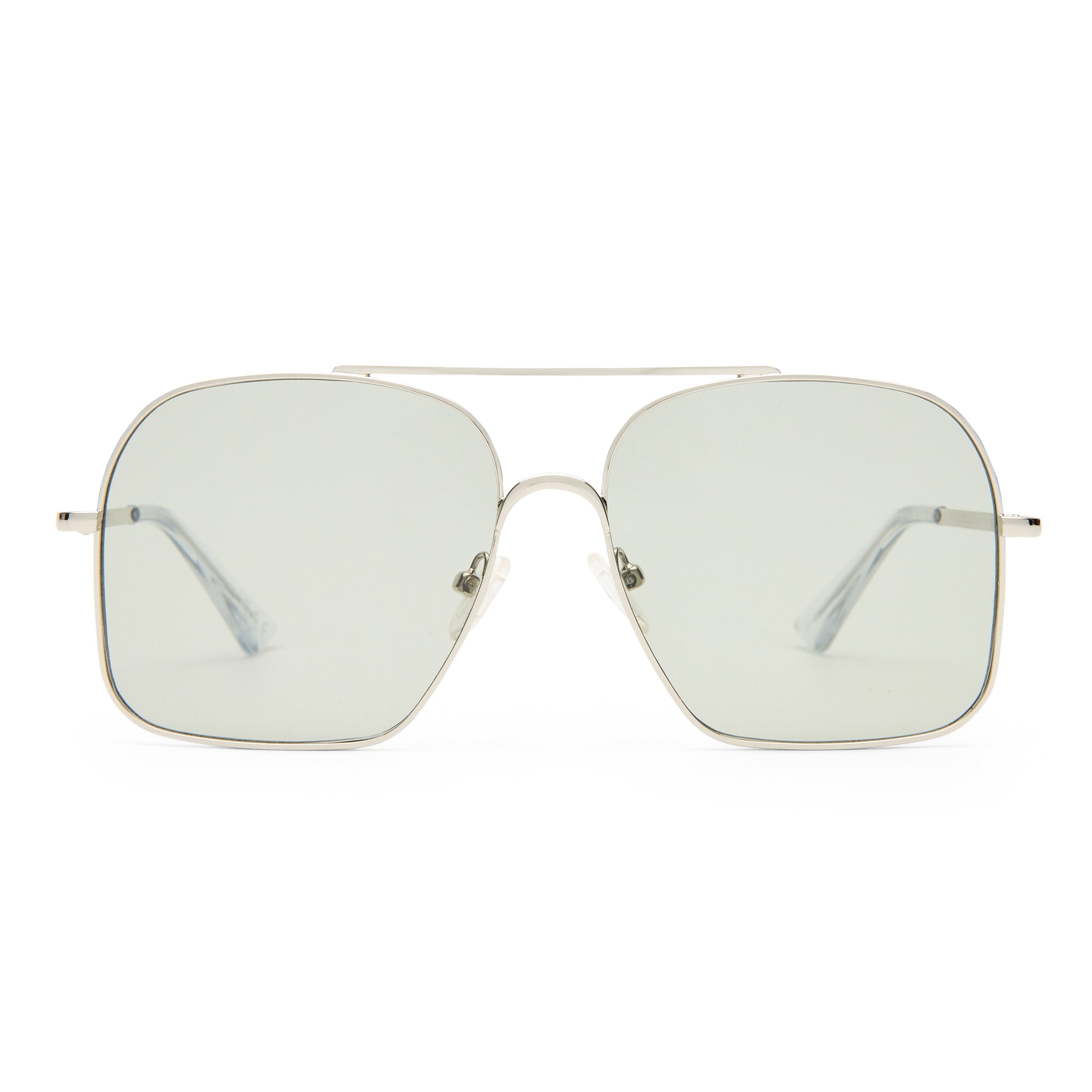 Le Specs Civelle Sunglasses | Bright Silver Clear