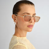 Le Specs Diametric Sunglasses | Bright Gold
