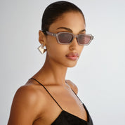 Le Specs Tension Sunglasses | Warm Grey