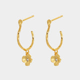 Zafino Fleur Hoop Earrings | Gold