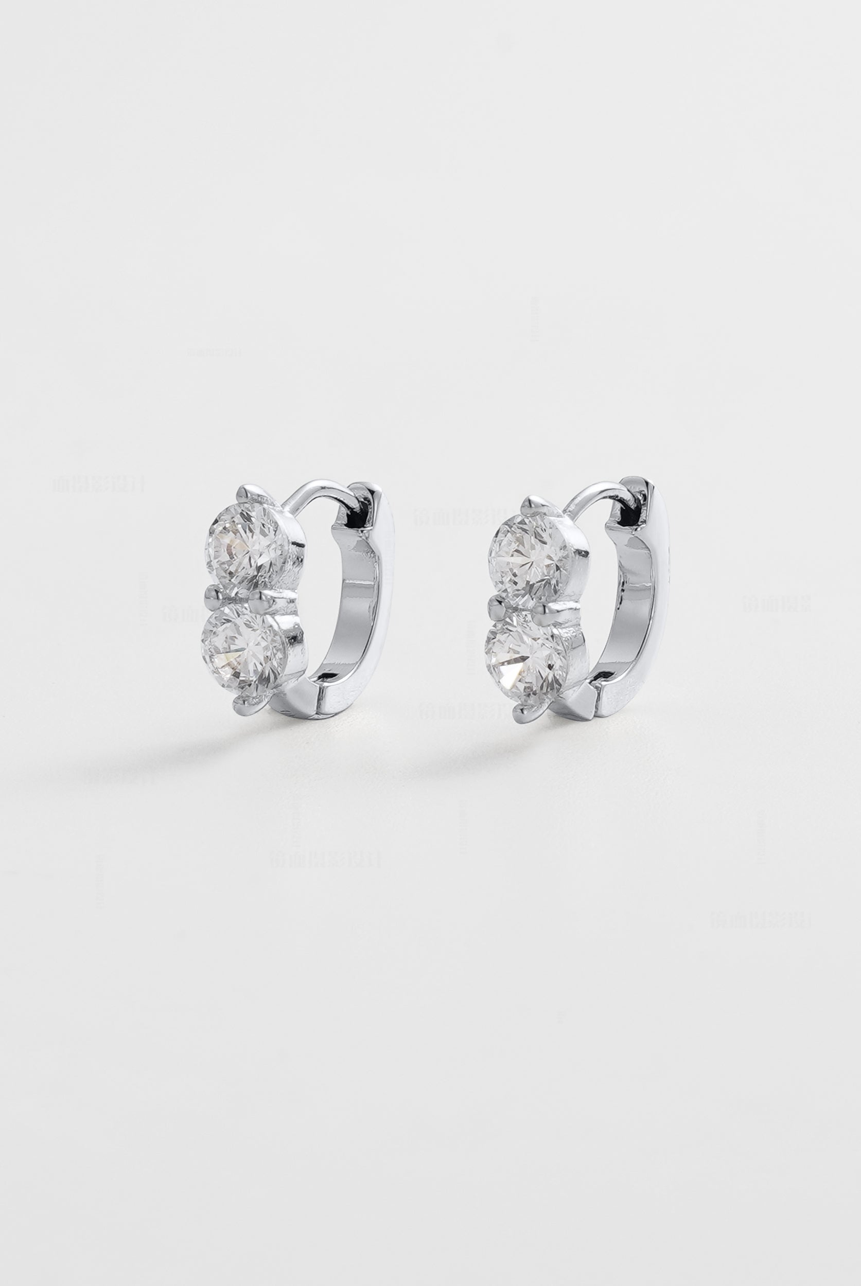 Zafino Zoe Huggie Earrings | Silver