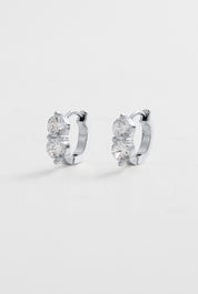 Zafino Zoe Huggie Earrings | Silver