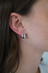 Zafino Pia Hoop | Silver Small