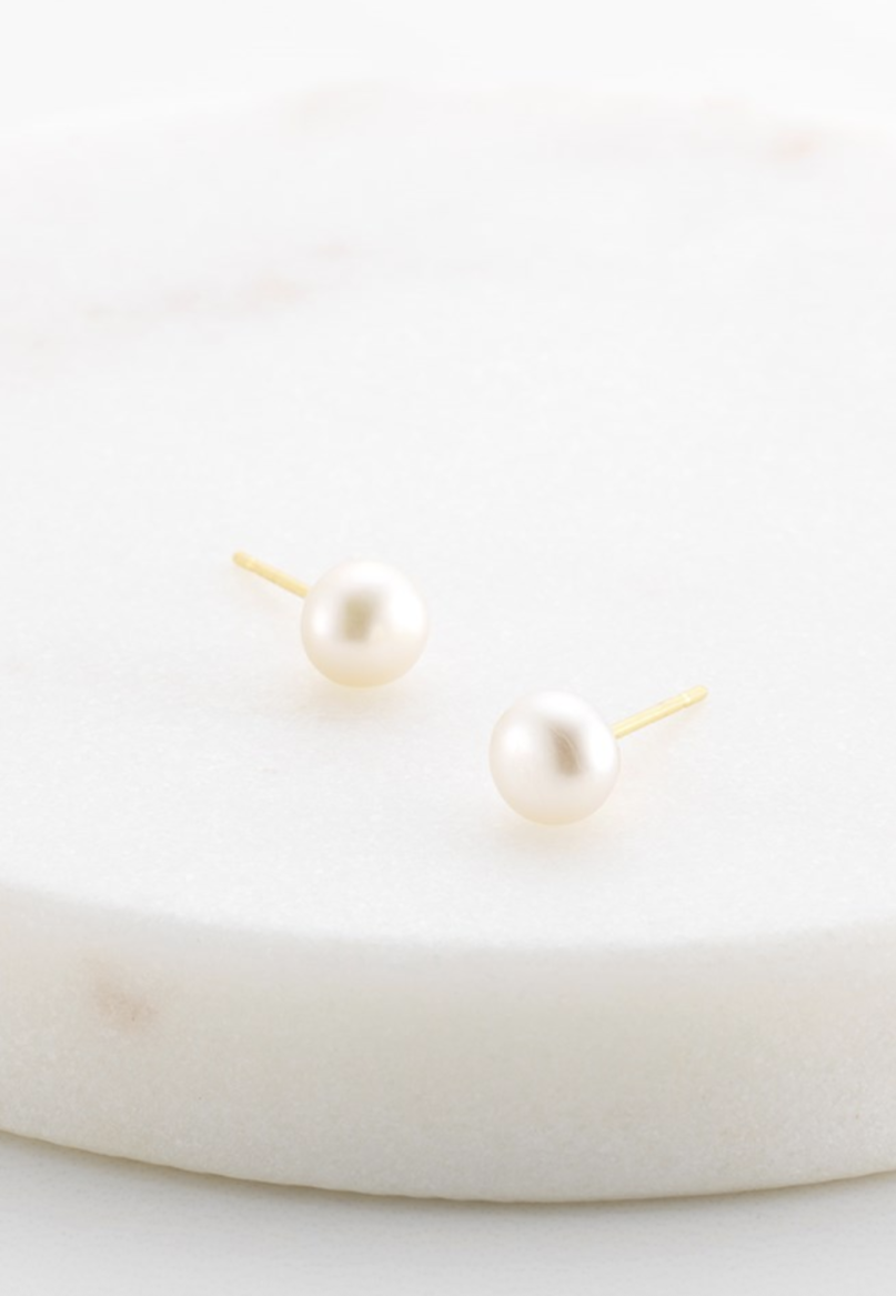 Zafino Leah Pearl Stud | Gold