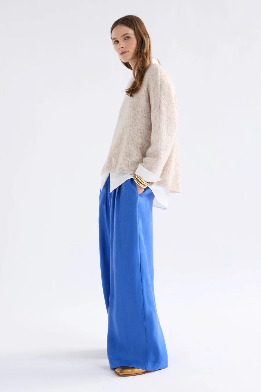 Elk Agna Pattern Sweater | Ecru