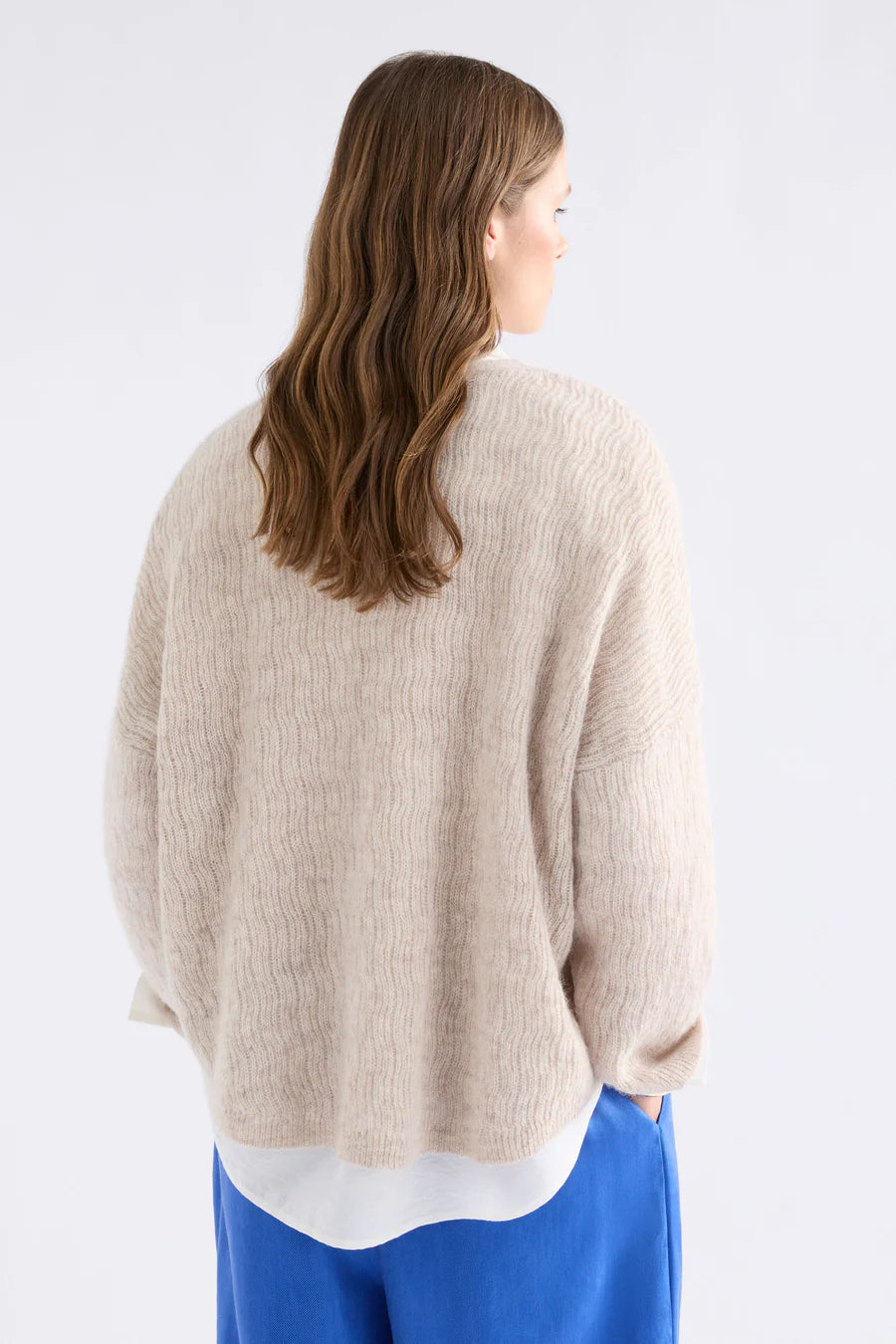 Elk Agna Pattern Sweater | Ecru
