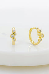 Zafino Amy Huggy Earring | Gold Clear