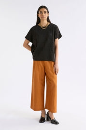 Elk Orta Boxy Tee Shirt | Black