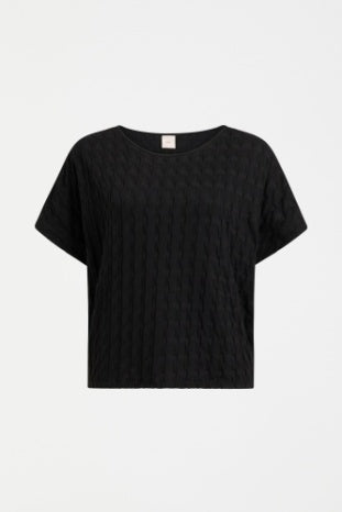 Elk Orta Boxy Tee Shirt | Black
