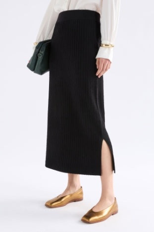Elk Beim Knit Skirt | Black