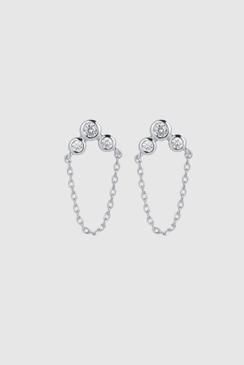 Zafino Tia Studs | Silver