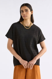 Elk Orta Boxy Tee Shirt | Black
