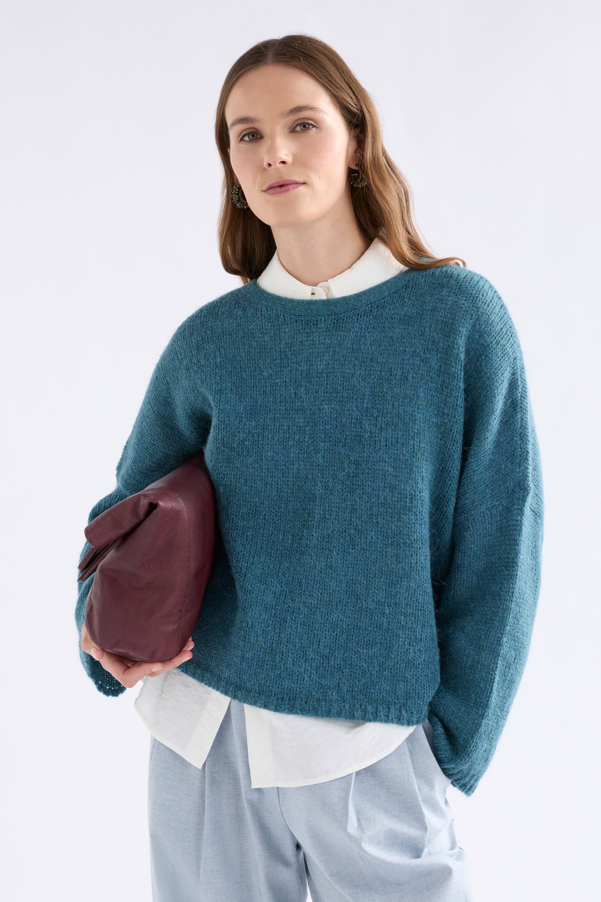 Elk Agna Sweater | Stone Blue