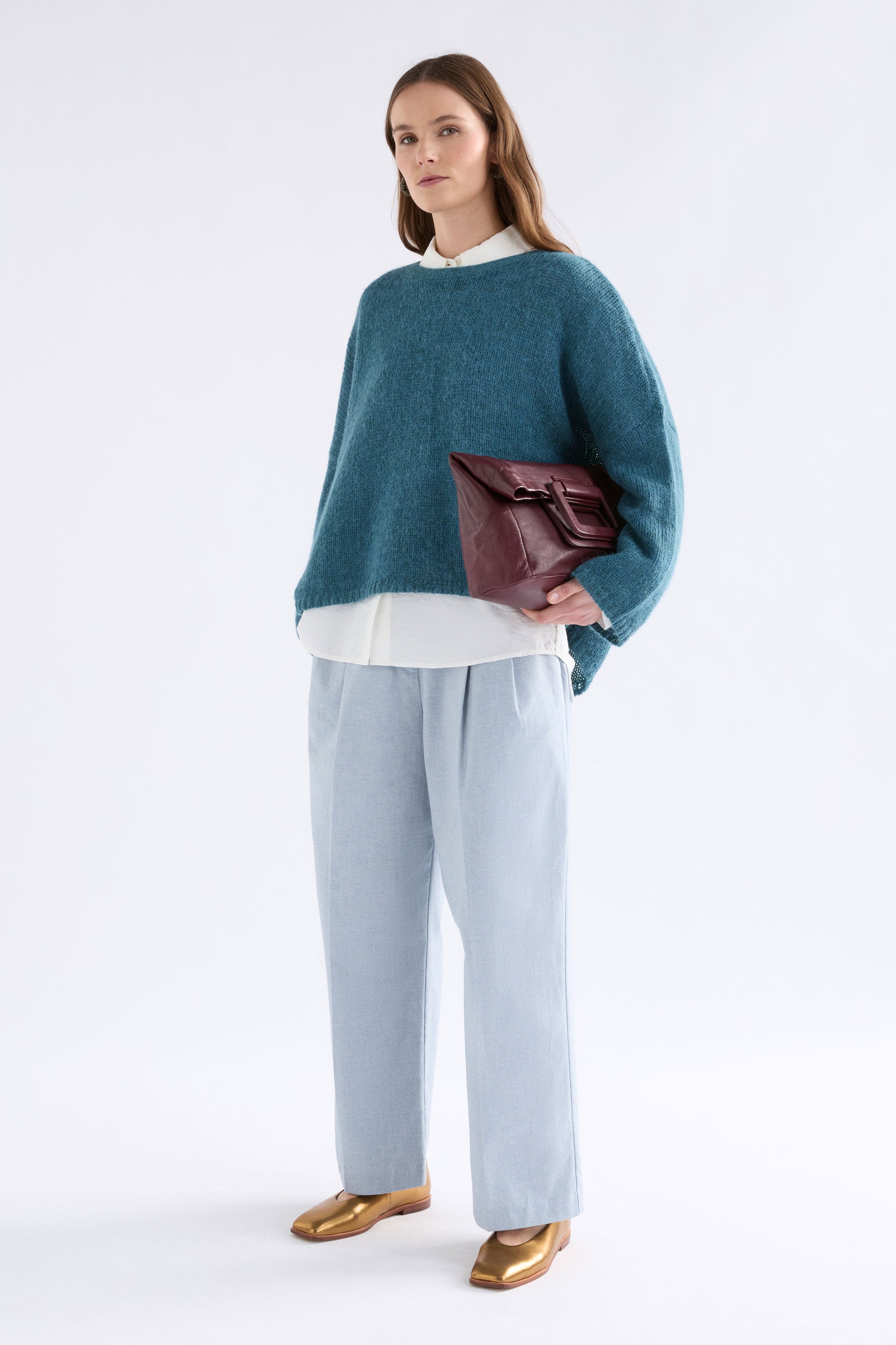 Elk Agna Sweater | Stone Blue