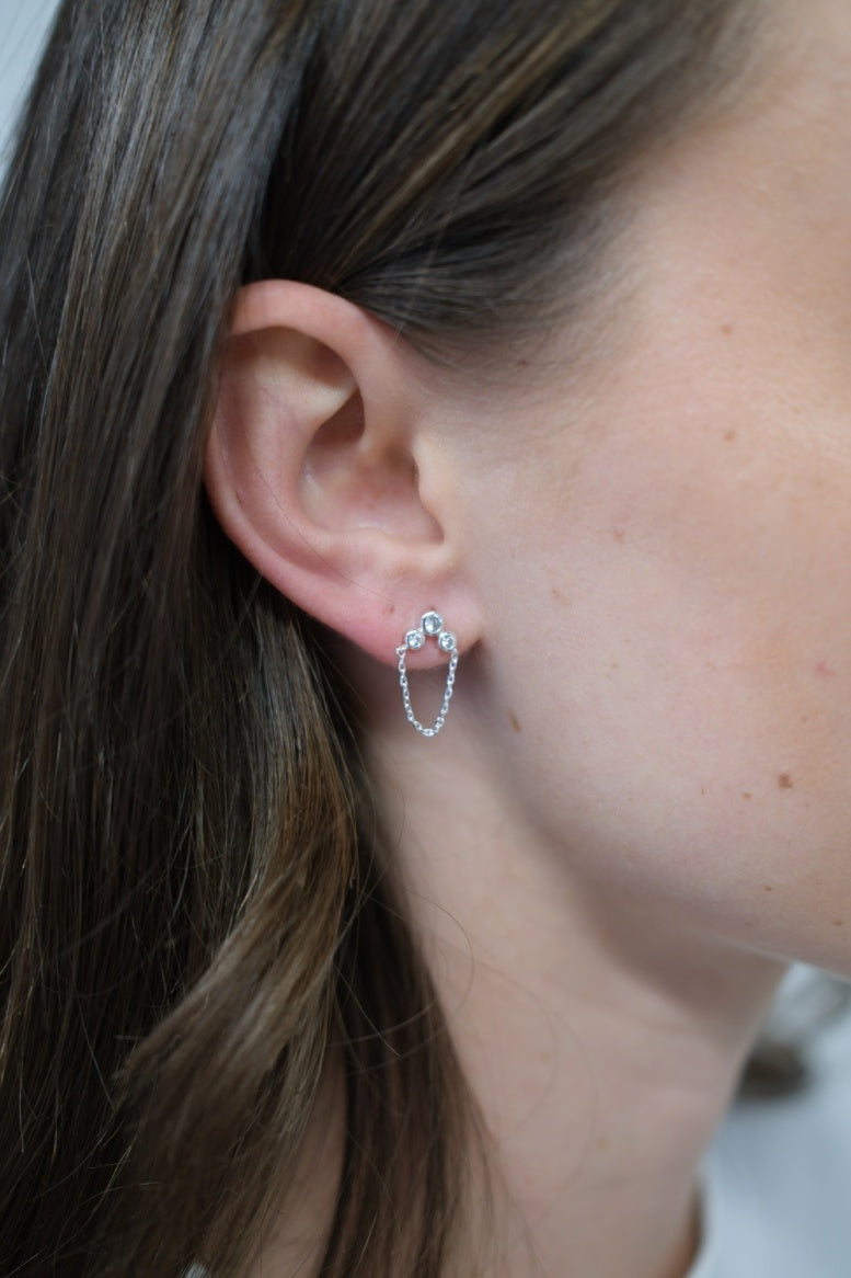 Zafino Tia Studs | Silver