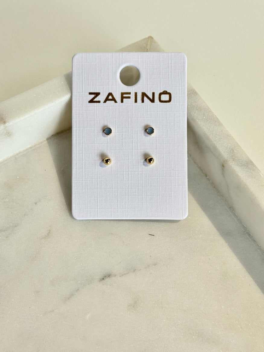Zafino Paige Studs | Blue Gold