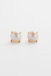 Zafino Elise Pearl Stud | Pearl Gold