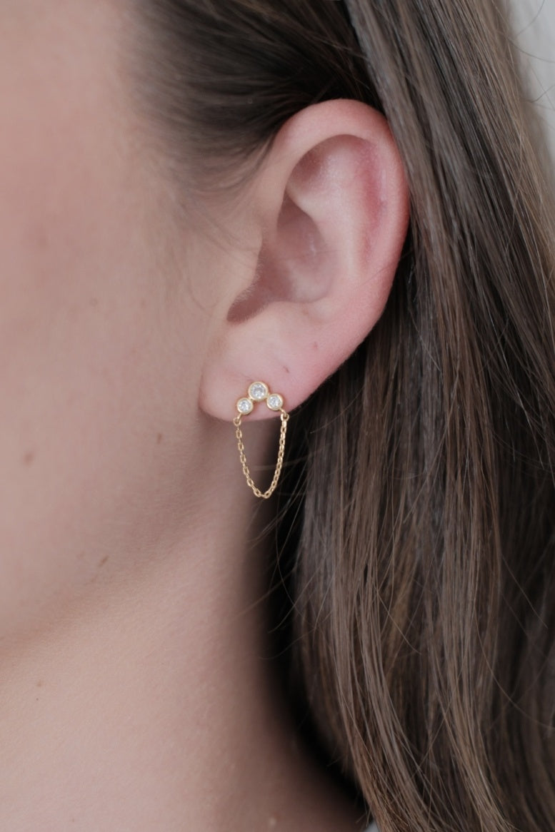 Zafino Tia Studs | Gold