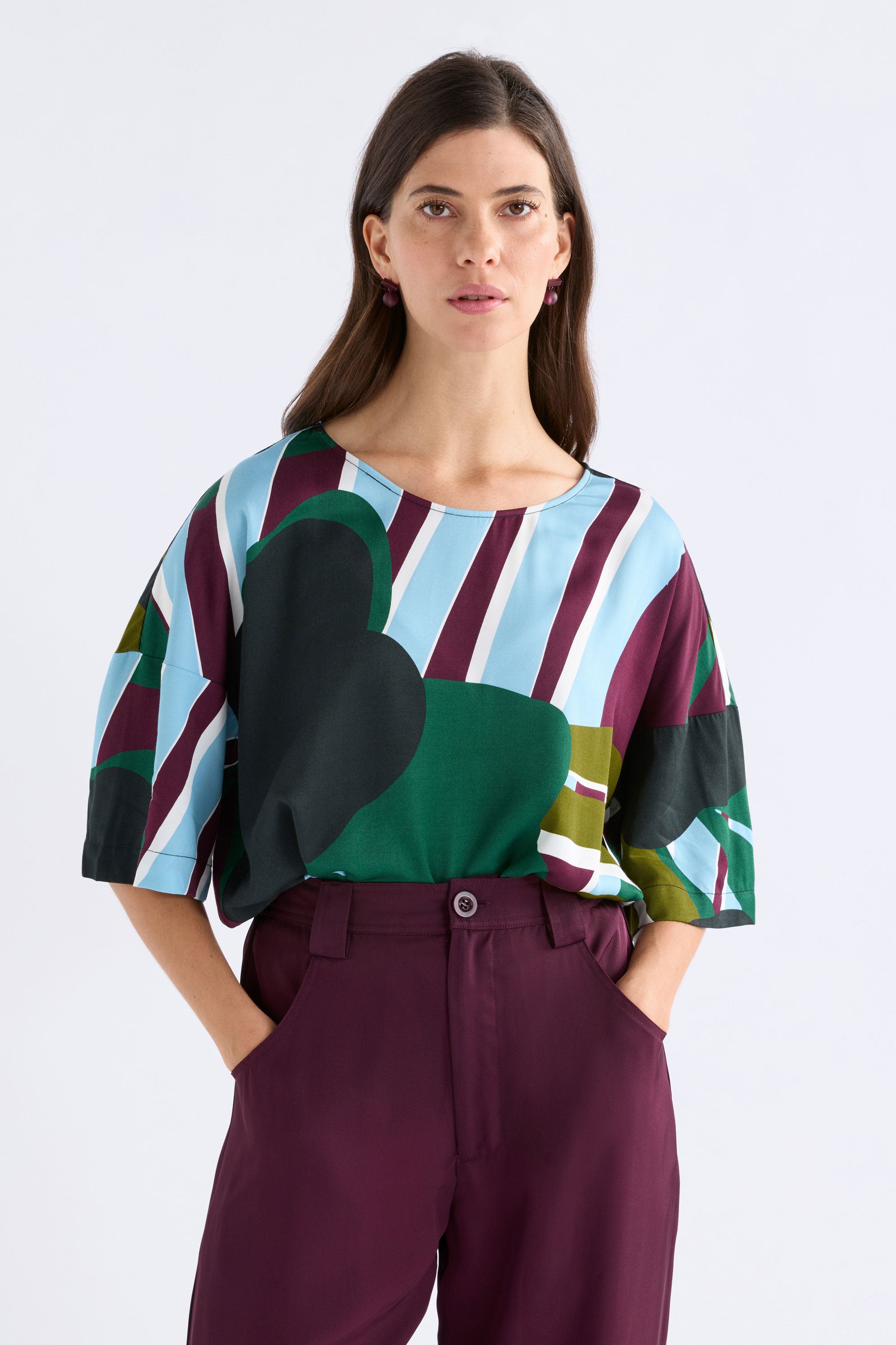 Elk Kobii Top | Stribe Print