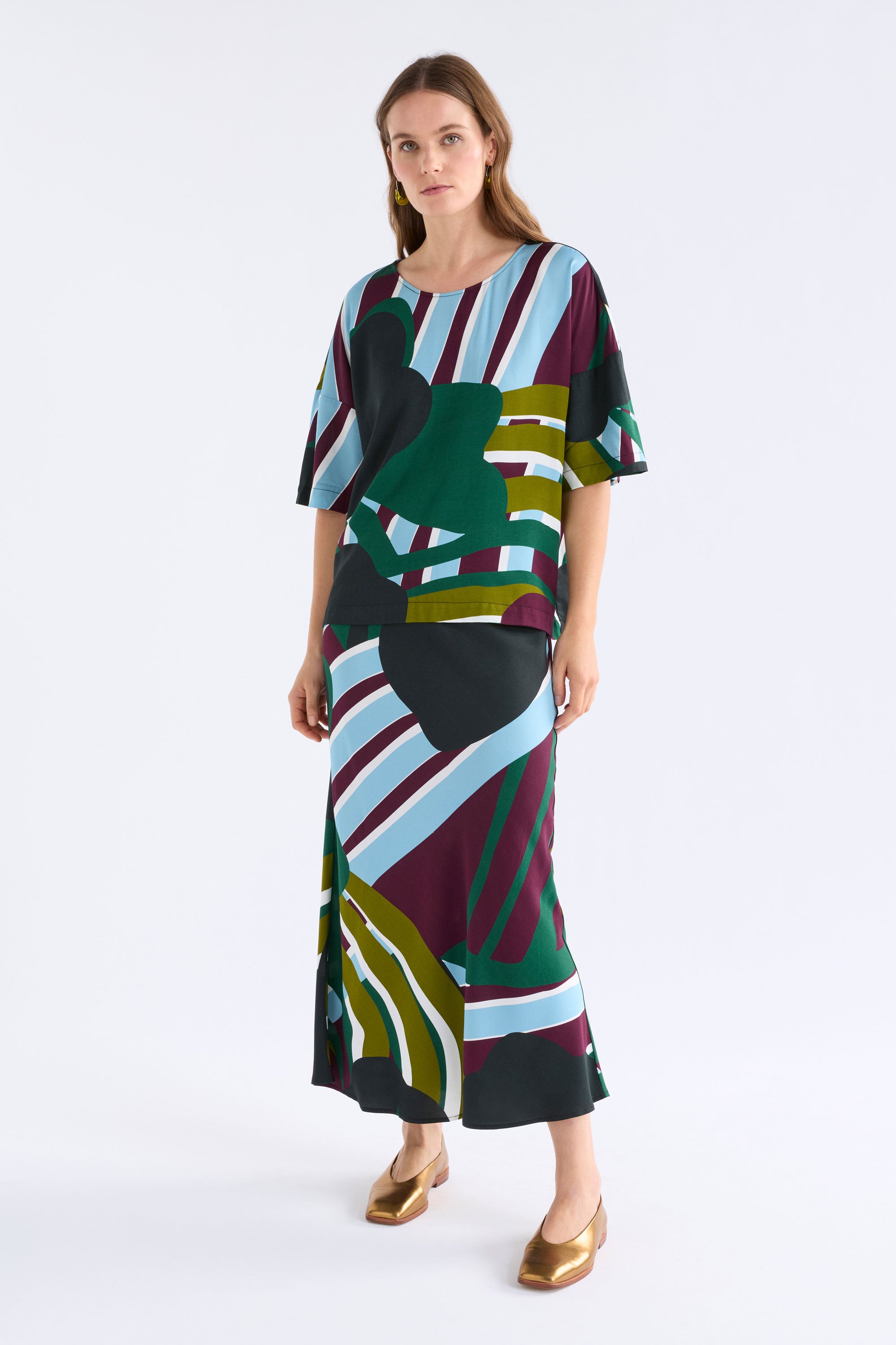 Elk Kobii Top | Stribe Print