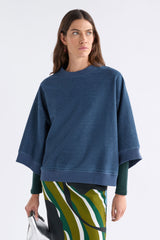 Elk Enfeld Tee | Mid Blue Wash