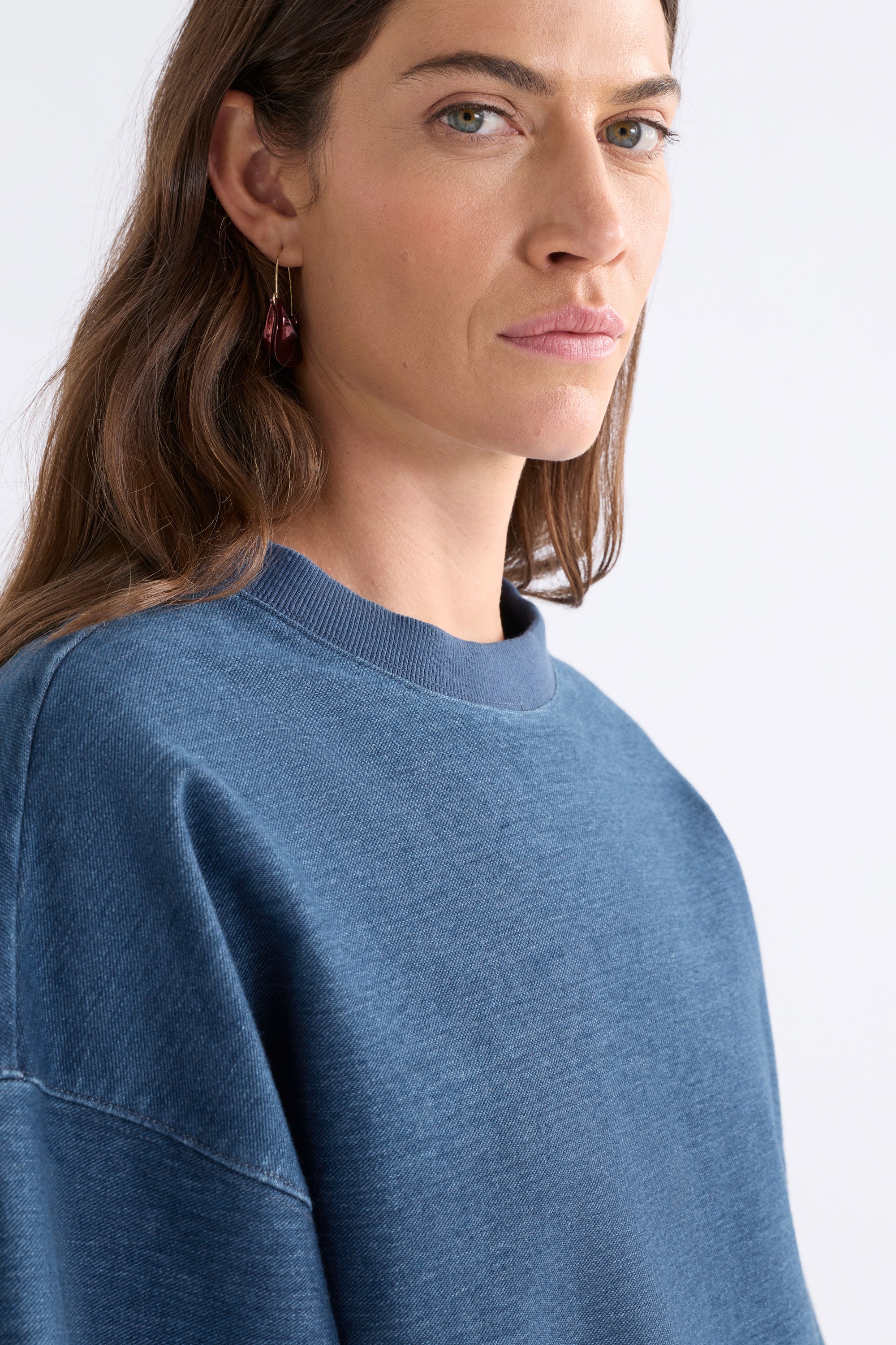 Elk Enfeld Tee | Mid Blue Wash