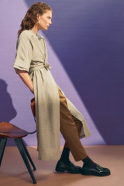 Elk Porta Dress | Olive Stripe