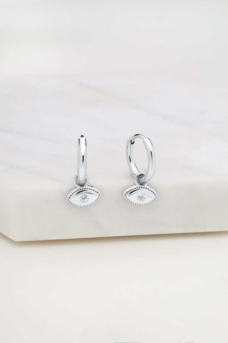 Zafino Evil Eye Earring | Silver