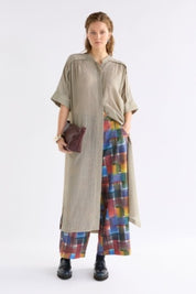 Elk Porta Dress | Olive Stripe