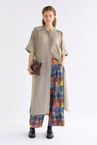 Elk Porta Dress | Olive Stripe