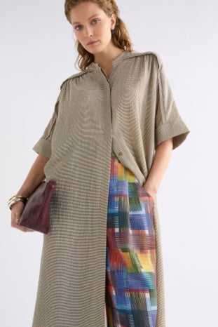 Elk Porta Dress | Olive Stripe