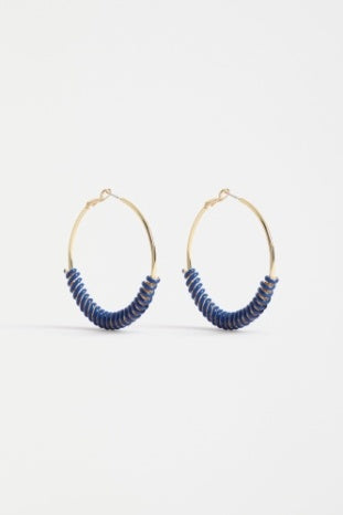 Elk Vrid Hoop Earring | Cobalt