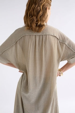 Elk Porta Dress | Olive Stripe