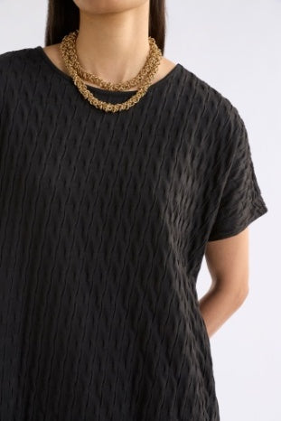 Elk Orta Boxy Tee Shirt | Black