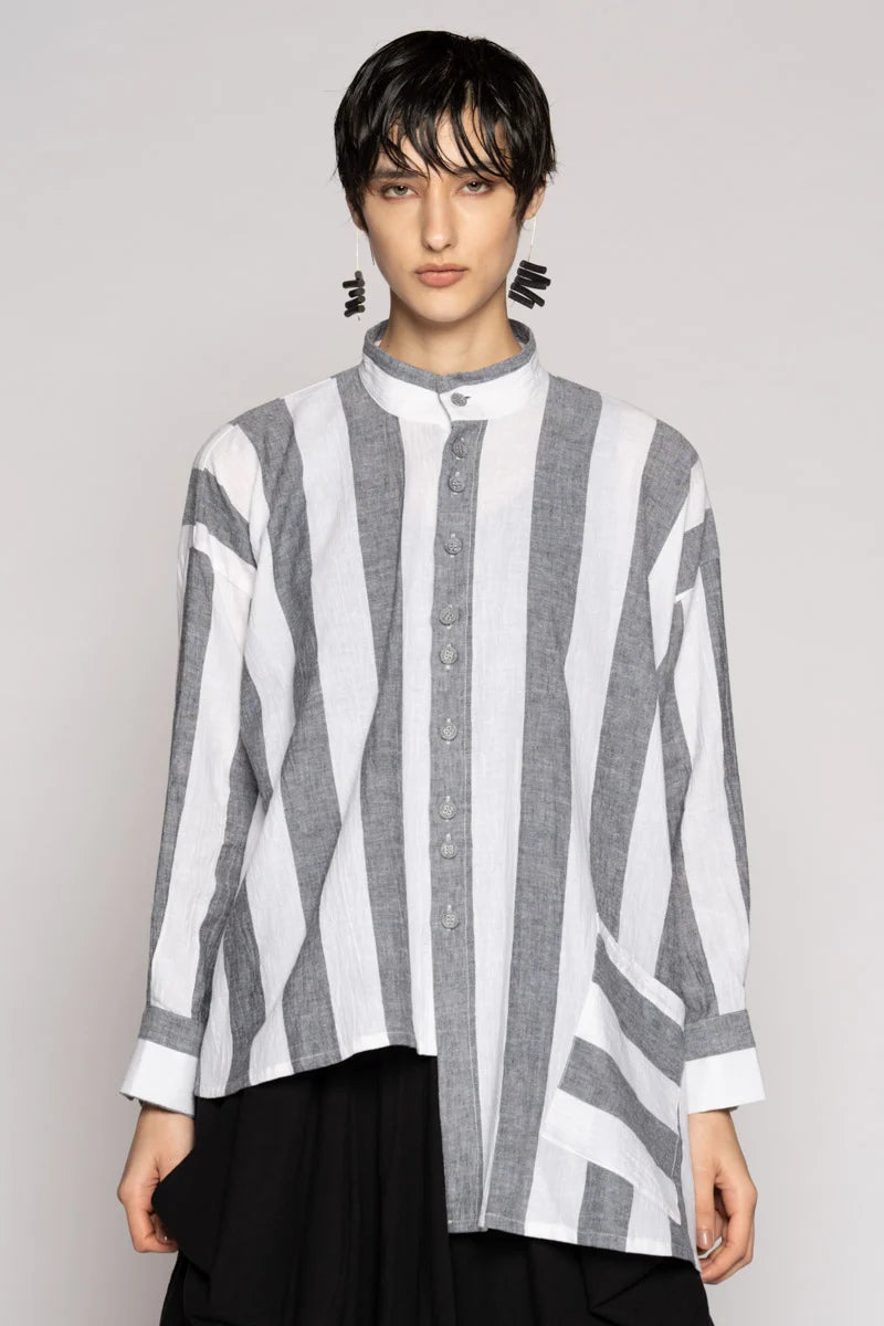 Dogstar Celi Shirt | Grey Stripe