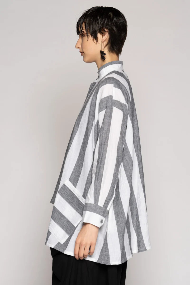 Dogstar Celi Shirt | Grey Stripe