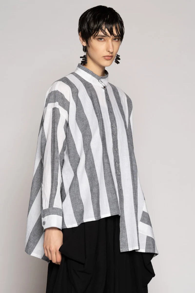 Dogstar Celi Shirt | Grey Stripe