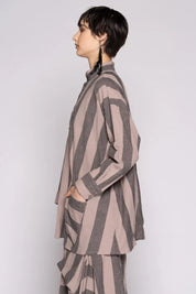 Dogstar Celi Shirt | Taupe Stripe