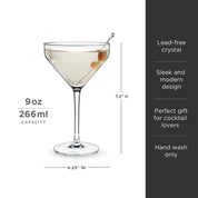 Viski Angled Martini Glass | Set Of 2