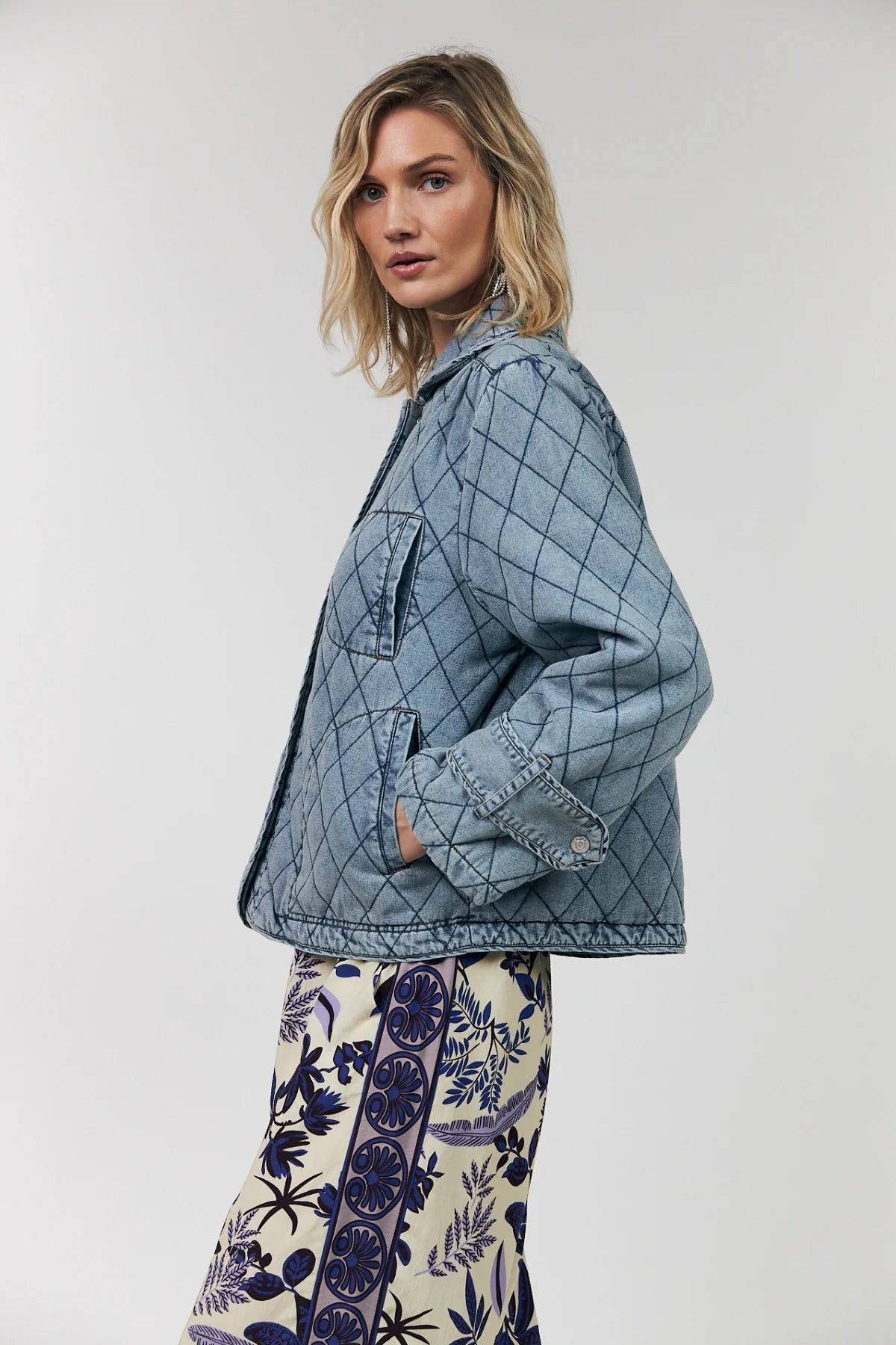 Lollys Laundry Viola Jacket | Washed Denim