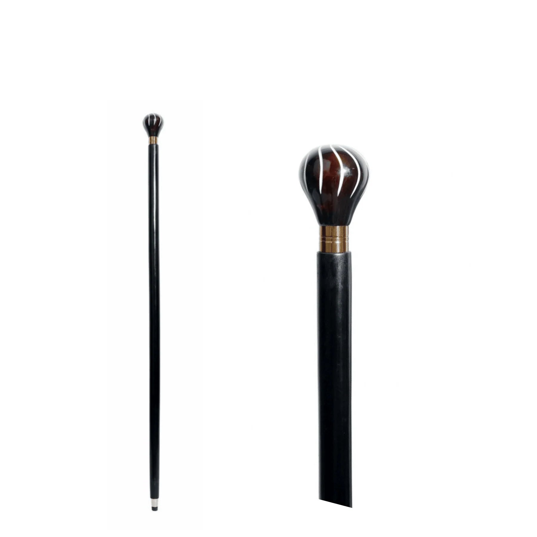 Walking Stick Black With Round Knob Handle