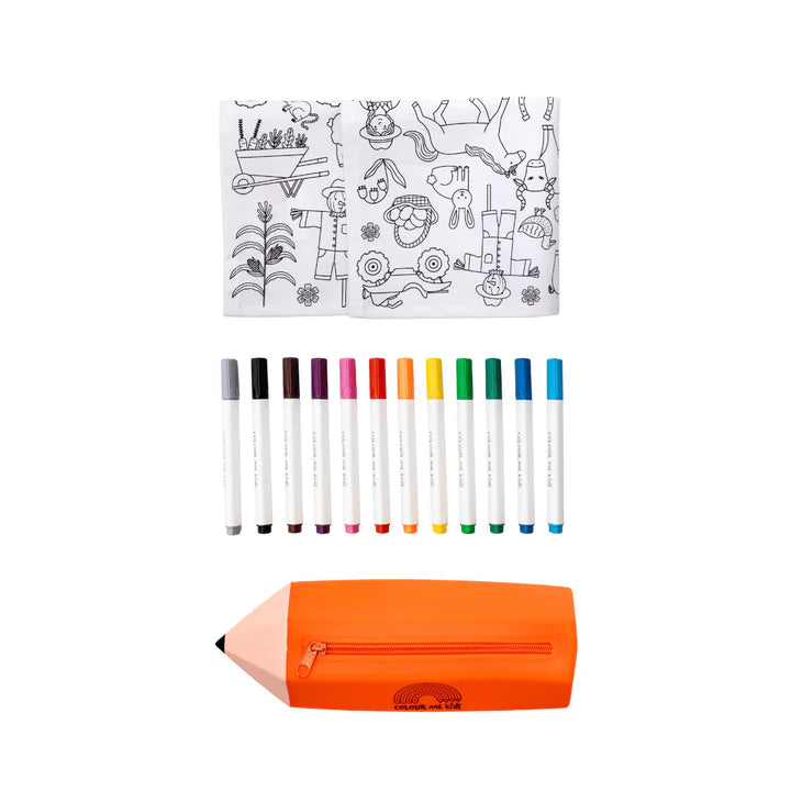 Washable Reusable Colouring-In Solo Mat Kit | On The Farm