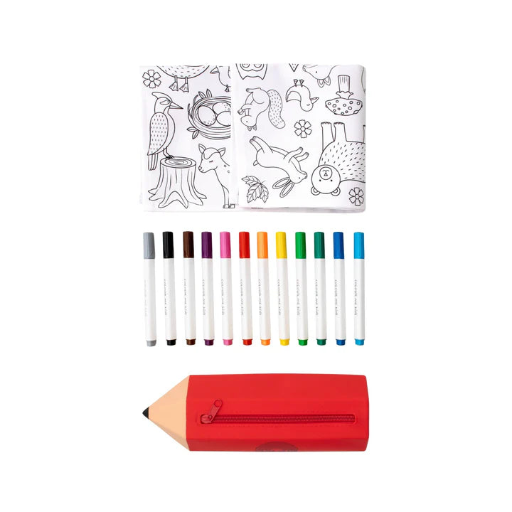 Washable Reusable Colouring-In Solo Mat Kit | Woodland Wonders