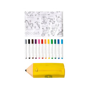 Washable Reusable Colouring-In Solo Mat Kit | Alphabet Animals