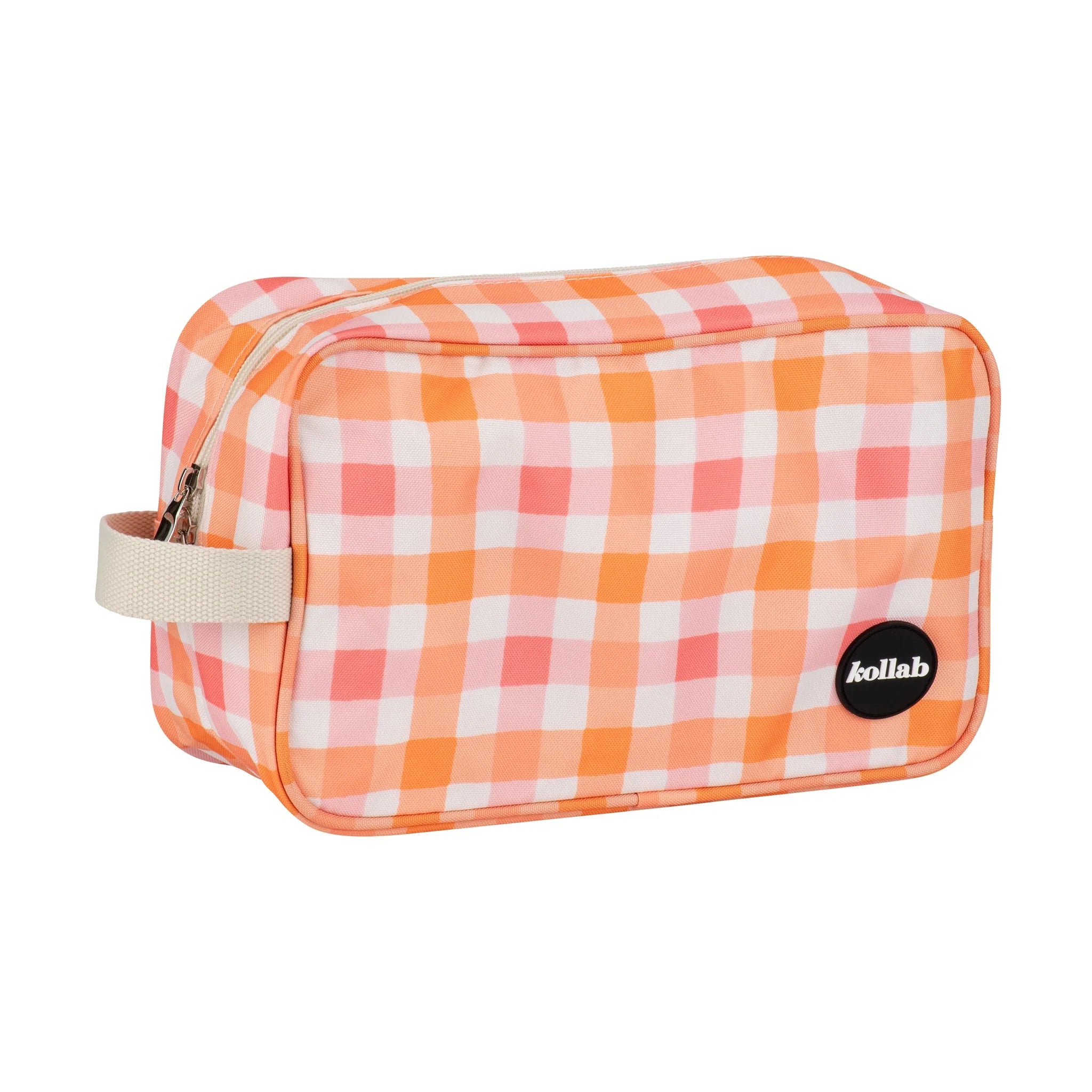 Kollab Travel Bag | Watermelon Peach Check
