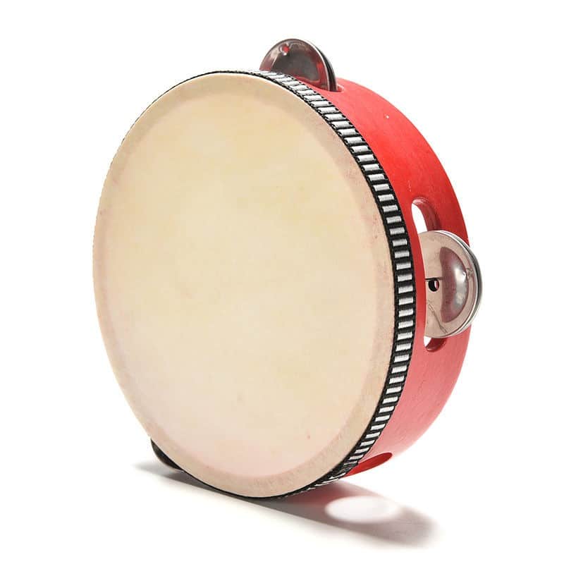 Red Wooden Tambourine Drum | 15cm