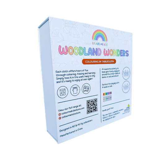 Colour Me Kids Washable Reusable Colouring Tablecloth | Woodland Magic