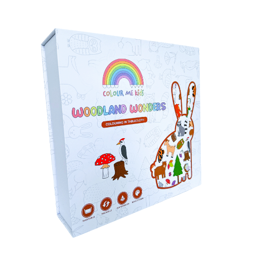Colour Me Kids Washable Reusable Colouring Tablecloth | Woodland Magic